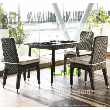 DS- (52) rattan mobiliário interior moderno quadrado rattan mesa de jantar indoor